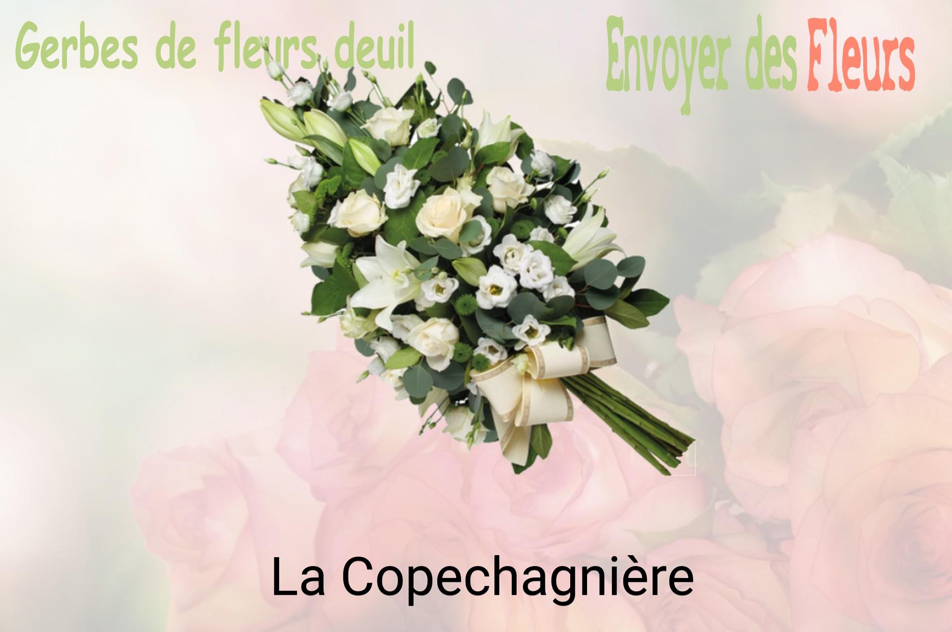 Gerbe de fleurs de deuil livrée à La Copechagnière